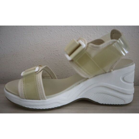 Blondo B3482 Women's Sz 10M Bone Fabric Marylee Waterproof Wedge Sandals - Picture 3 of 9